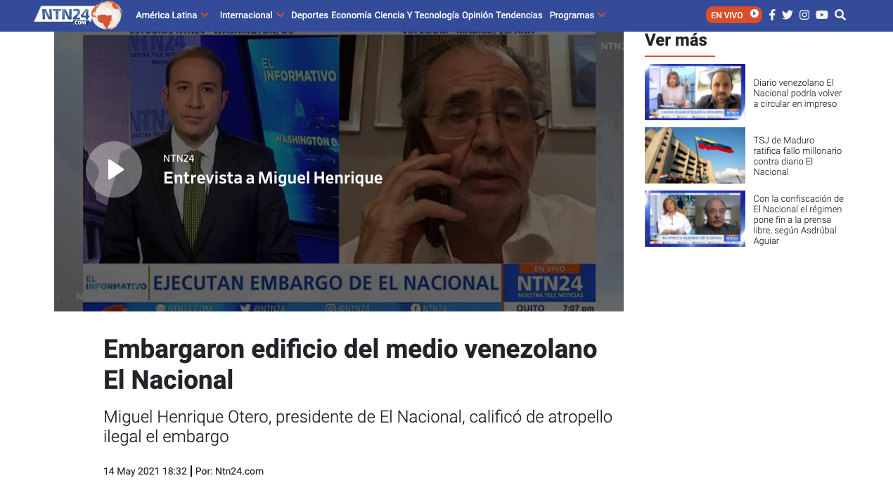 El Nacional medios