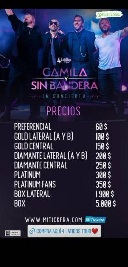 Camila y Sin Bandera 