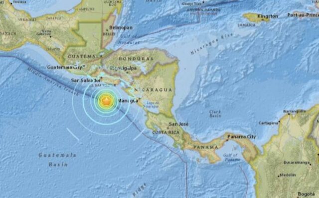 Sismo de 5,9 Richter en el Pacífico sacude a varios países de Centroamérica