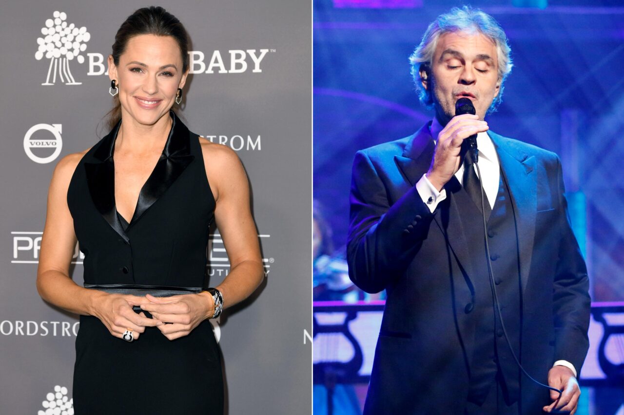Jennifer Garner y Ellie Goulding cantan con Andrea Bocelli