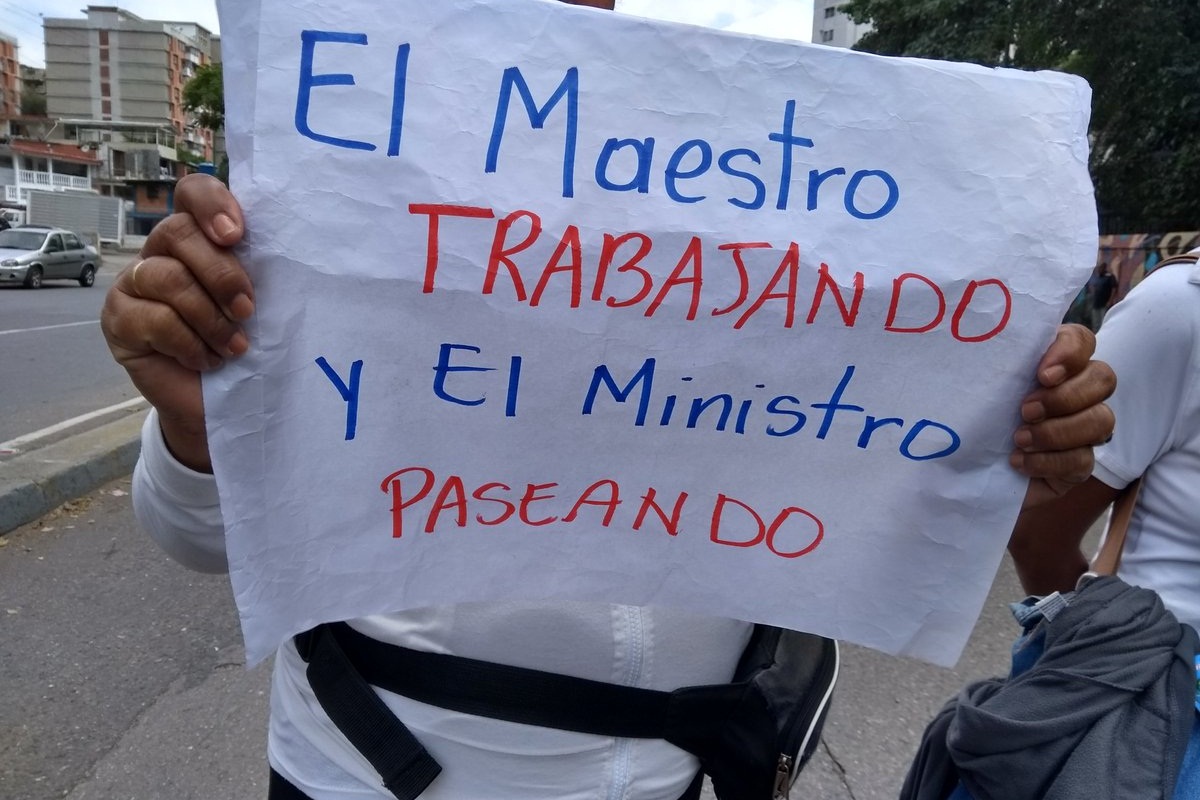 Protesta de docentes en el país