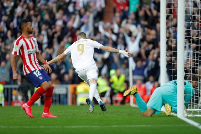 El Madrid se llevó el derbi con gol de Benzema