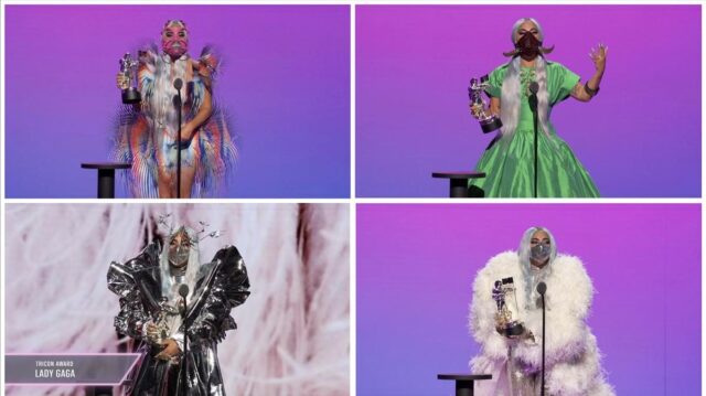 Los 5 premios de Lady Gaga y sus originales mascarillas protagonizan los MTV Video Music Awards