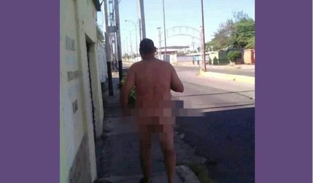Hombre salió desnudo a la calle en Punto Fijo y el Cicpc lo detuvo