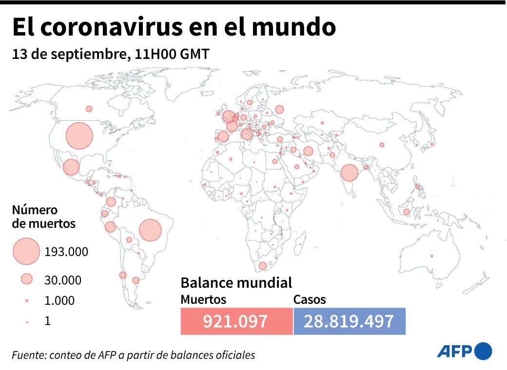 28,8 millones de casos de coronavirus en el mundo - EL NACIONAL