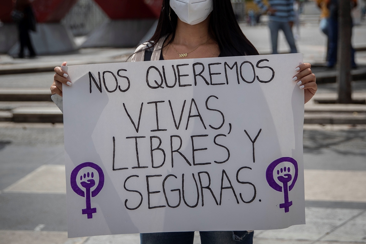 Movilización por el Día Internacional de la Mujer en Caracas