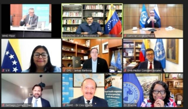 Maduro se reunió con directores de la OMS y OPS para la entrega de vacunas