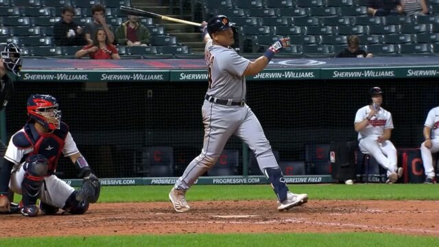 Miguel Cabrera bateó el jonrón 494 de su carrera en las Grandes Ligas