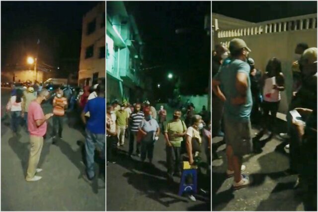 Larga cola en el hospitalito viejo de Guatire por la segunda dosis de la Sputnik V