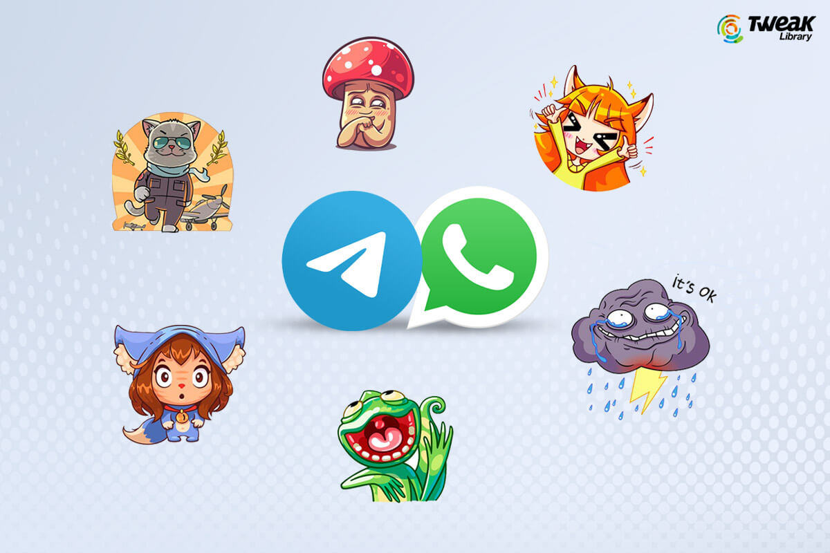 Telegram stickers Foto Archivo