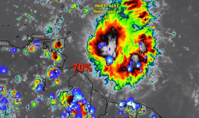 El Inameh en vigilancia meteorológica por onda tropical 41 que pasa cerca de las costas de Venezuela