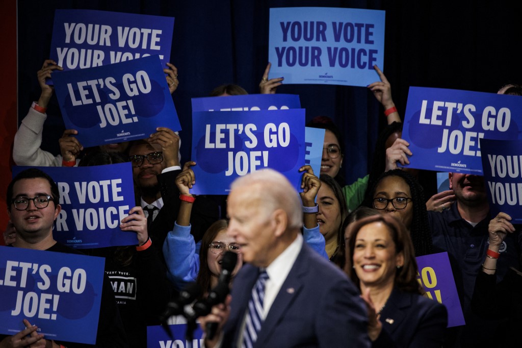 President Biden And Vice President Harris Speak At DNC Event In Washington, DC