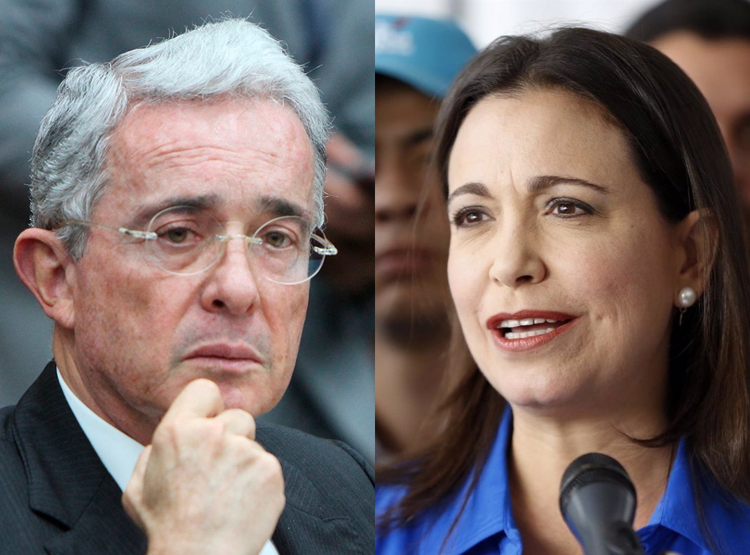 El mensaje de María Corina Machado a Álvaro Uribe tras fallo en su contra: "Mucha fuerza"