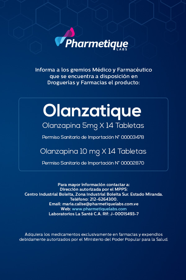 Comunicado Pharmetique Labs Producto Olanzatique