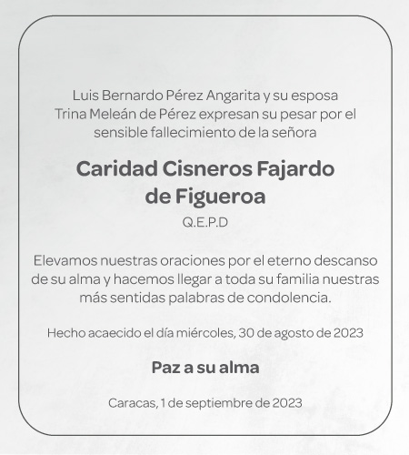 (2) Obituario Caridad Cisneros De Figueroa