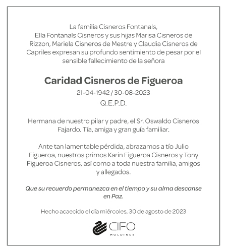 Obituario Caridad Cisneros De Figueroa (4)