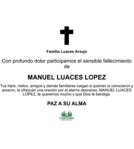 Obituario Manuel Luaces López