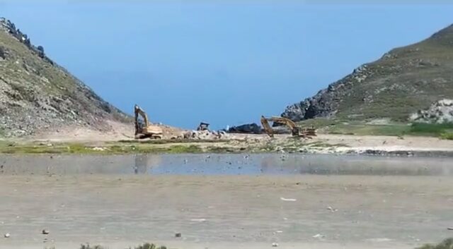 Denuncian instalación de una cantera ilegal en Los Roques