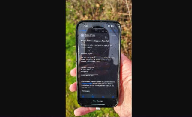 Un iPhone cayó del vuelo de Alaska Airlines y siguió funcionando