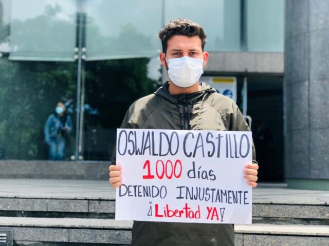 Exigen libertad para Oswaldo Castillo a 2.000 días de detención política