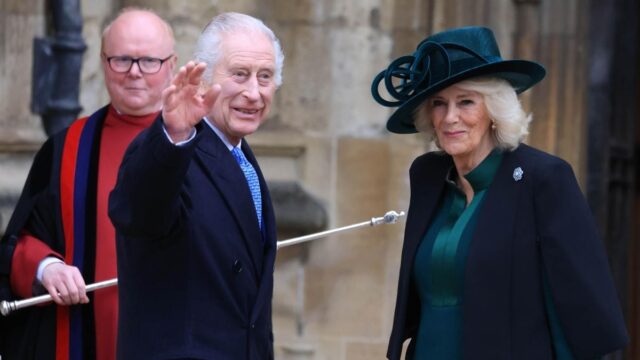 El rey Carlos III reaparece en público en la misa de Pascua