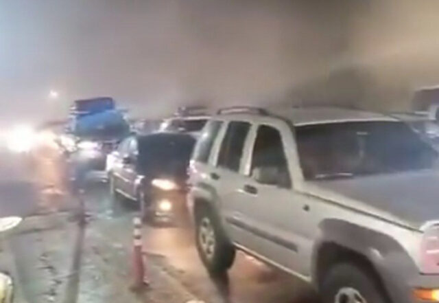 Reportaron fuerte congestión vehicular en Tazón por "inspección de rutina" de la Dgcim