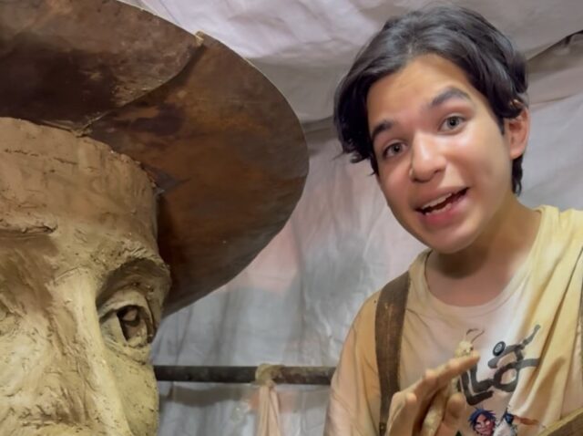 Joven venezolano crea escultura gigante de José Gregorio Hernández