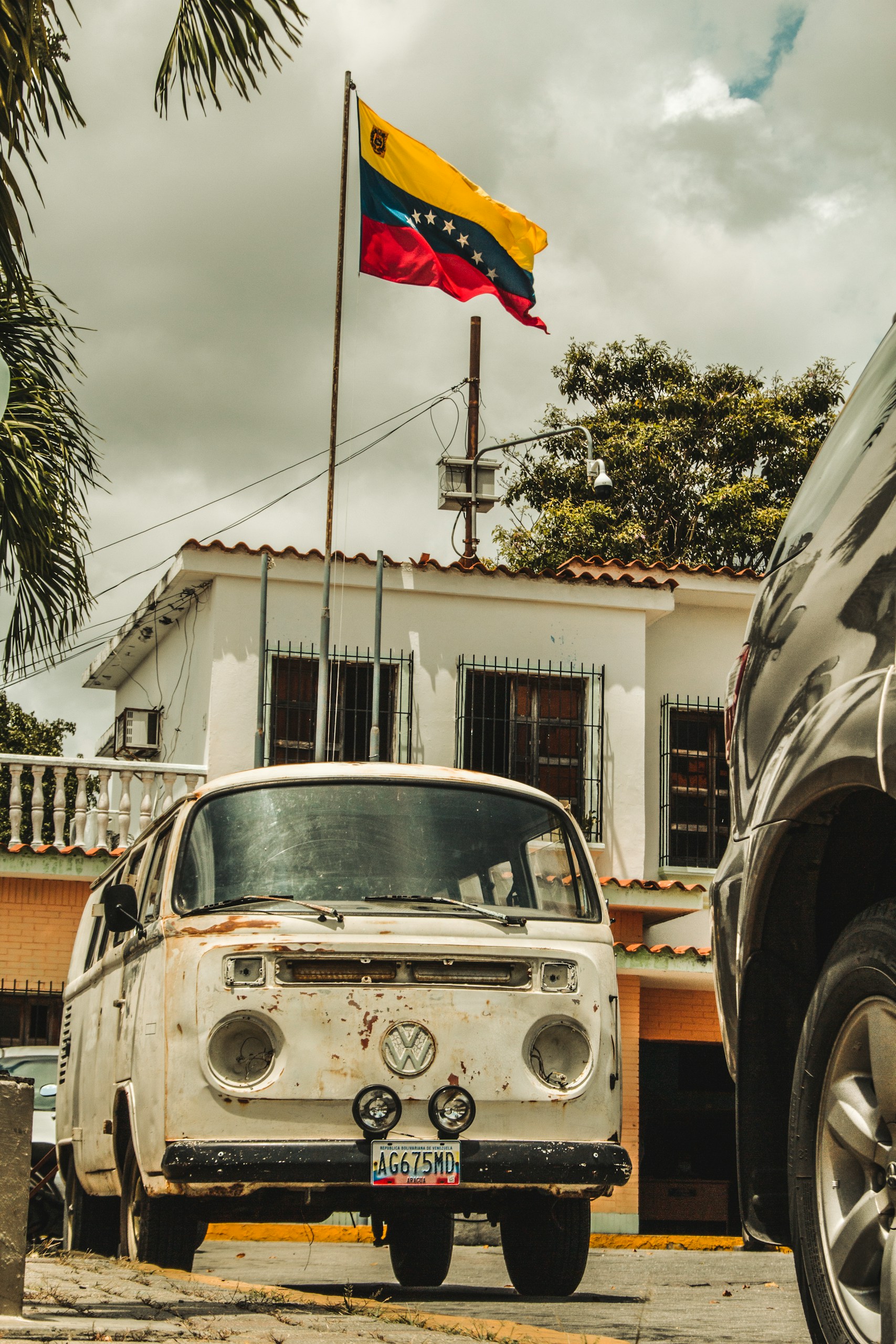 a flag on a pole