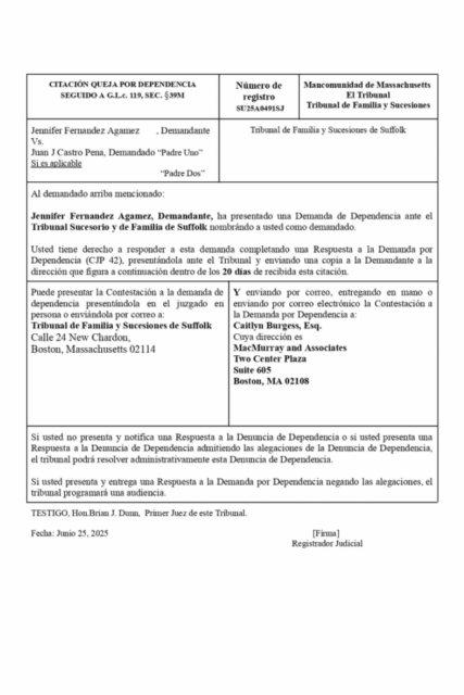 Edicto Jennifer Fernández Agamez