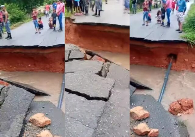 Road collapsed that Yaracuy communicates with Lara due to the rains