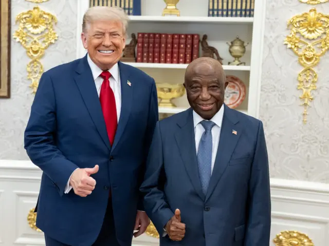 Trump felicitó al presidente de Liberia por su buena pronunciación en inglés