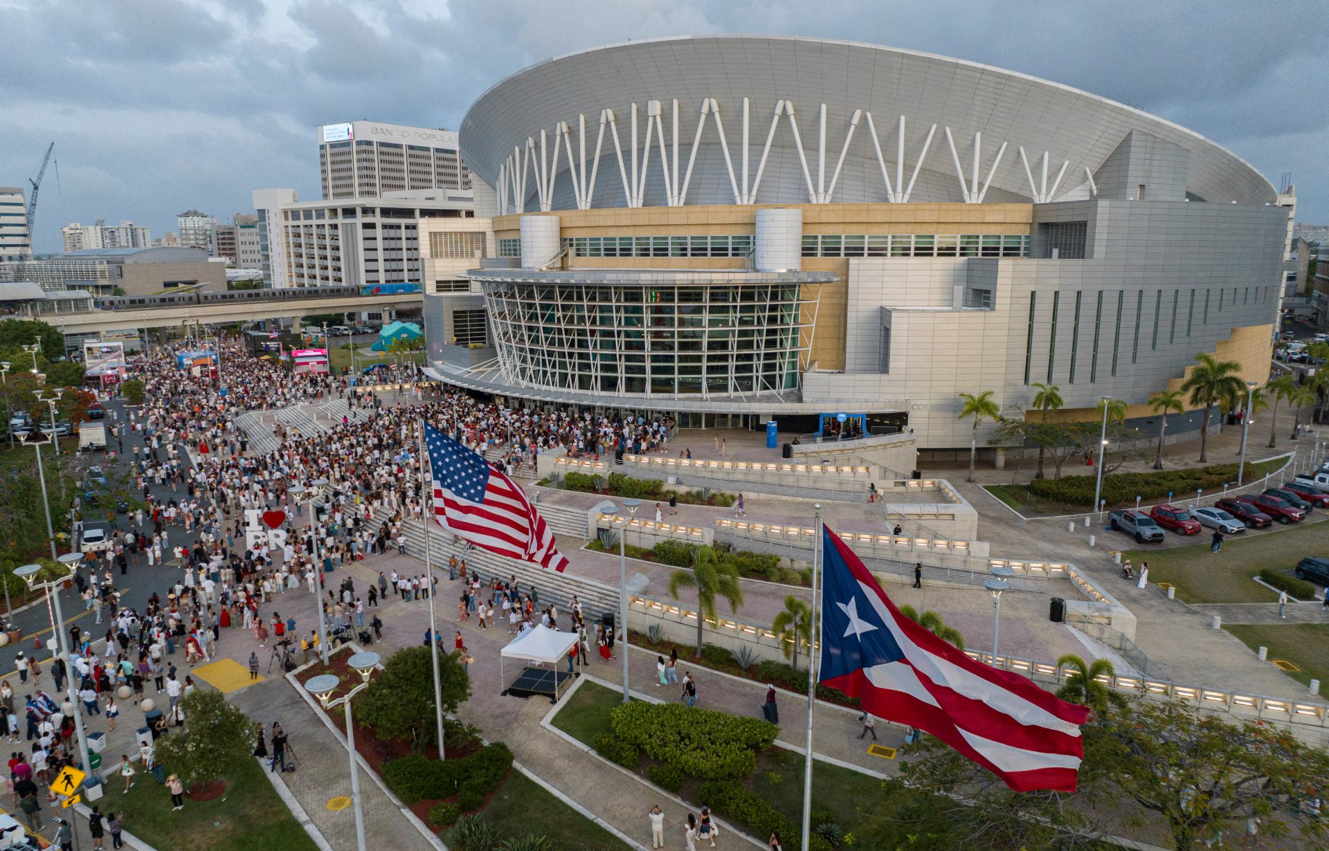 El Coliseo José Miguel Agrelot, epicentro de la fiesta boricua. AFP