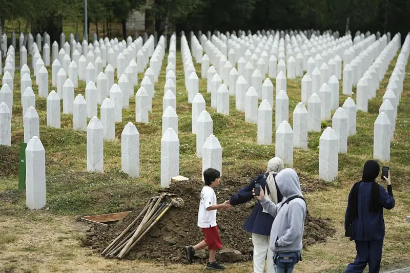 El memorial de Potocari recuerda a las víctimas de la masacre de Srebrenica. Getty Images