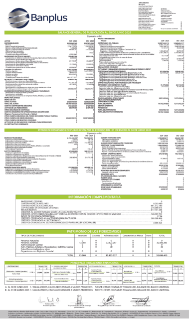 Balance Banplus Junio 2025