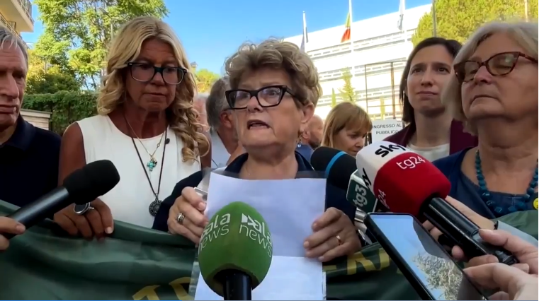 Armanda Trentini, madre de Alberto Trentini, habló a la prensa desde Roma
