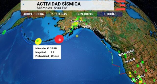 Terremoto de magnitud 7,2 sacude la costa de Alaska y genera alerta de tsunami