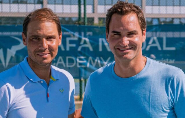 Federer visita a Nadal en un nostálgico reencuentro