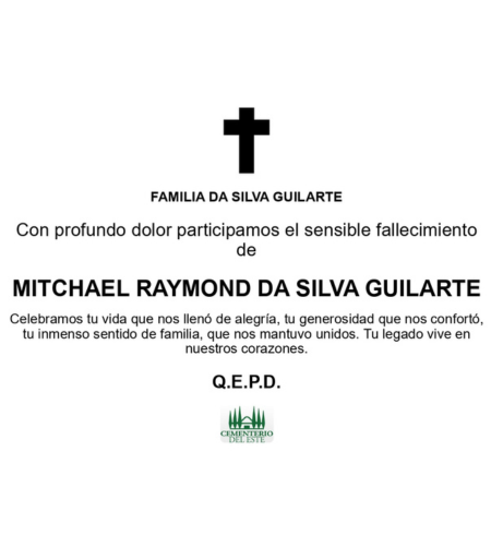 Obituario Mitchael Raymond Da Silva Guilarte