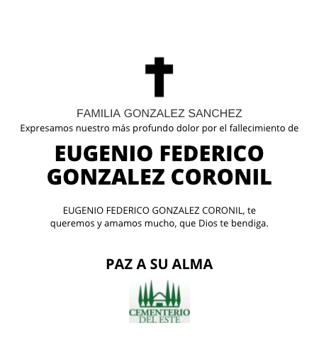 Obituario Eugenio Federico González Coronil