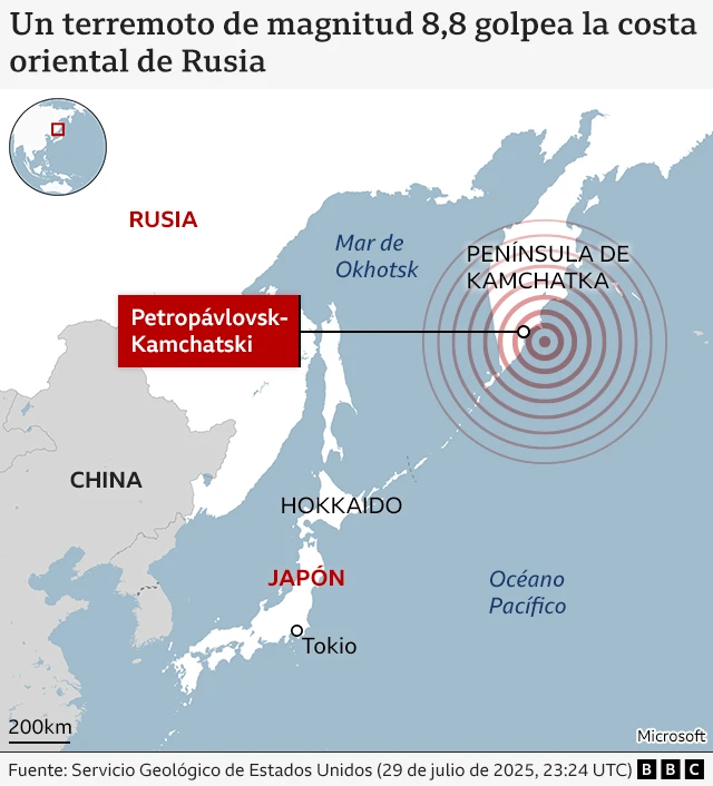 Por qué es difícil predecir el tamaño de las olas cuando se produce un tsunami como el que generó el terremoto en Rusia