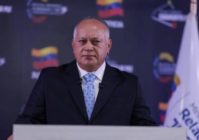Diosdado Cabello acusa a opositores de planear violencia con apoyo de criminales y narcotraficantes en Venezuela