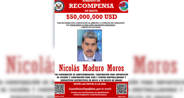 ¿Qué hay detrás del aumento de la recompensa por Maduro?