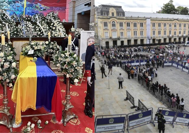 Colombia despidió a Miguel Uribe Turbay en una plaza de Bolívar silenciada por el luto