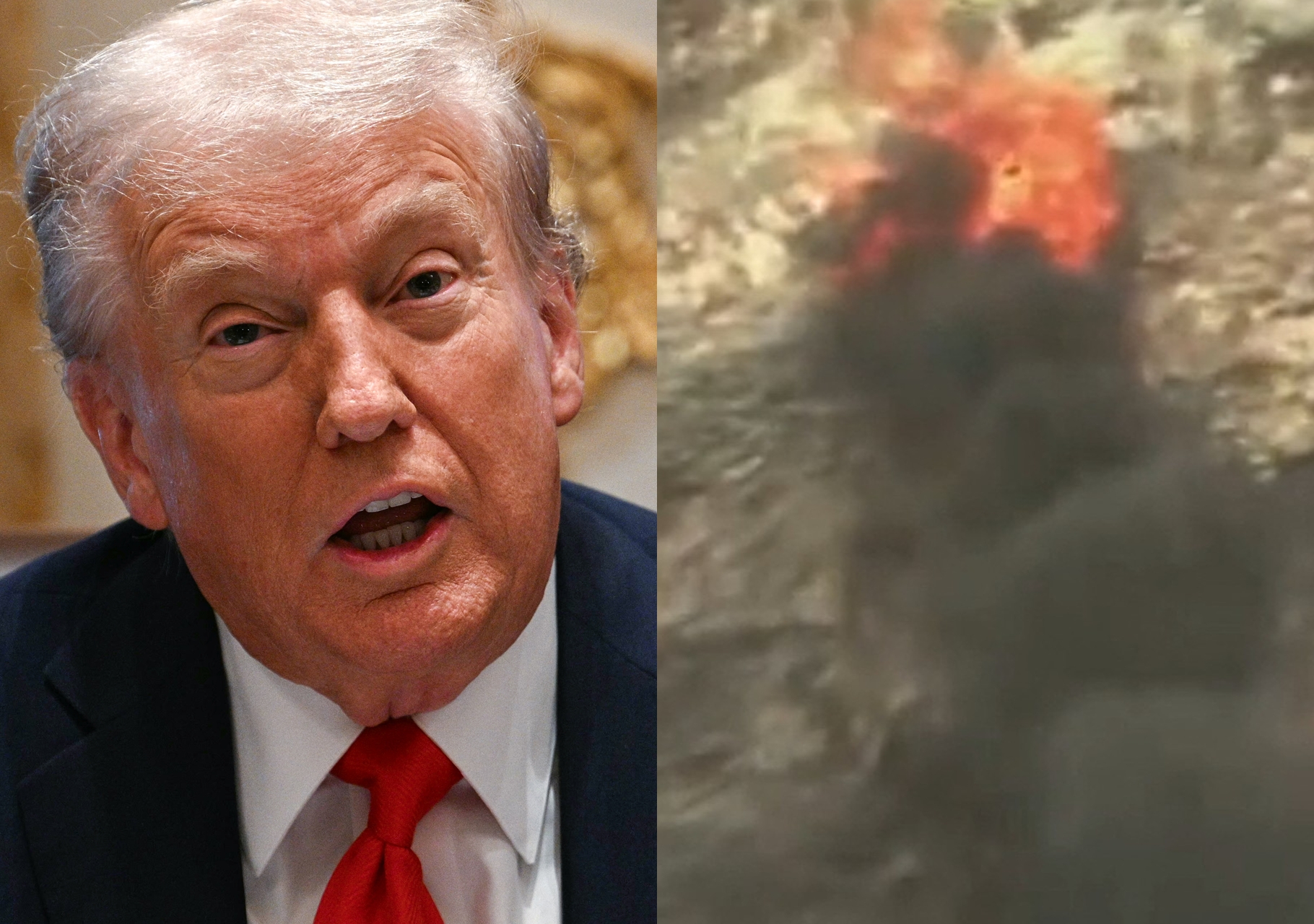 Trump dice que las narcolanchas llevaban «vagones de drogas»
