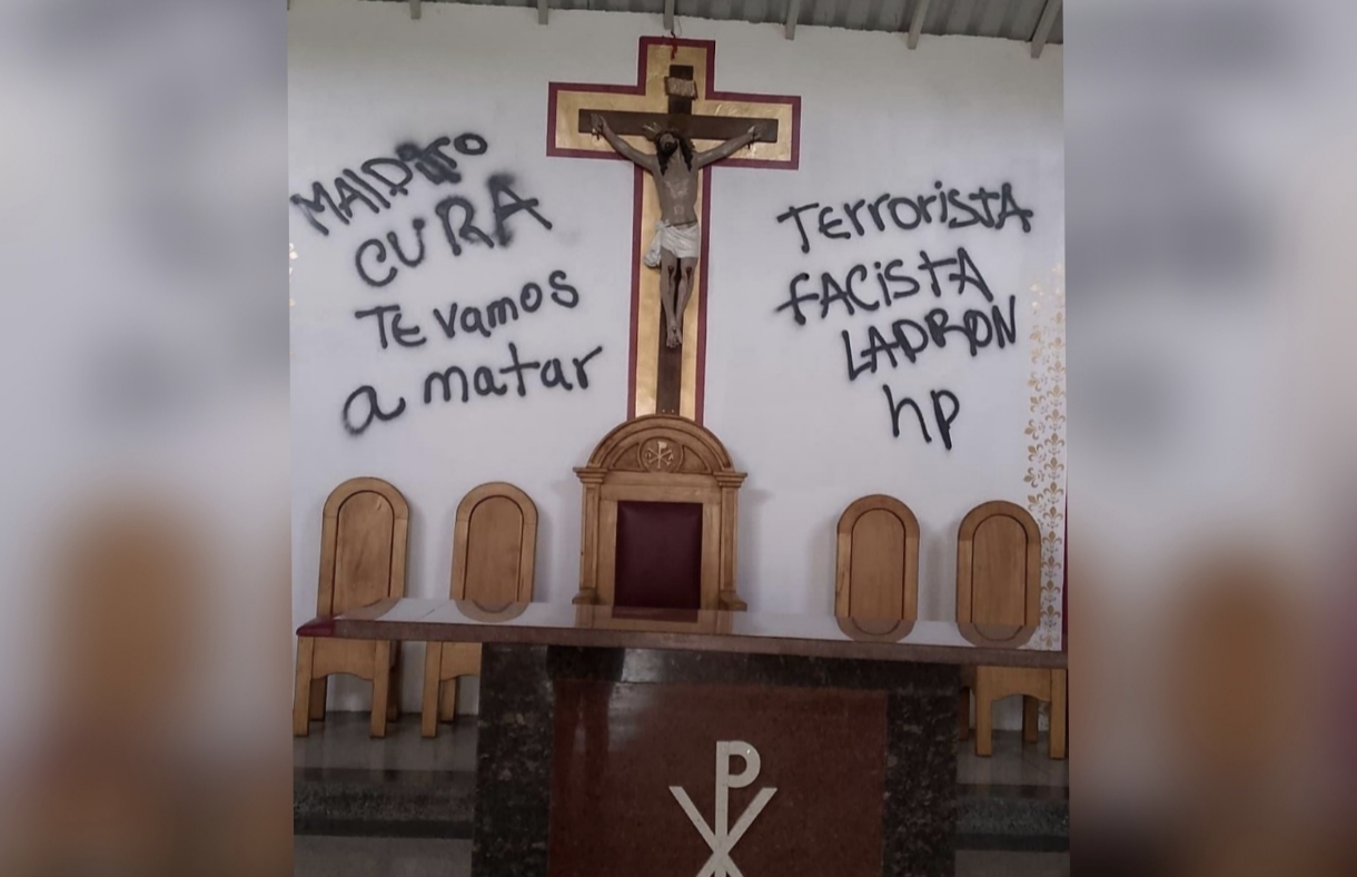 Vandalism in Guárico Church: Priest Threatened, Party Condemns