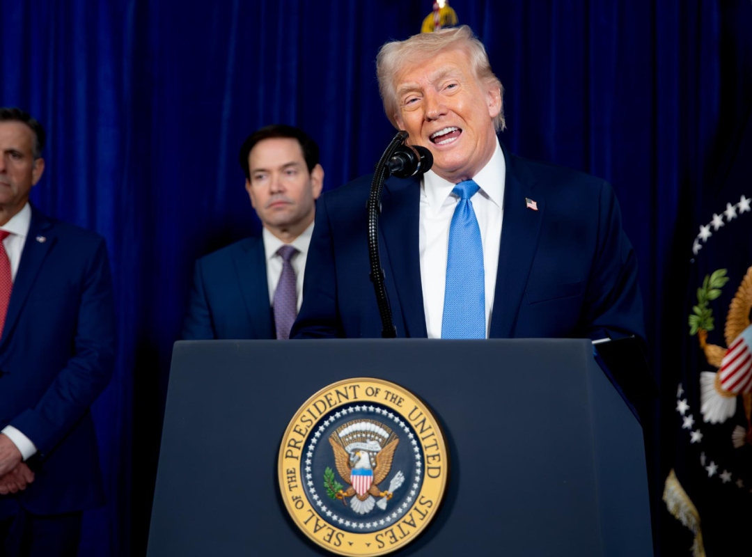 trump y Delcy Rodríguez