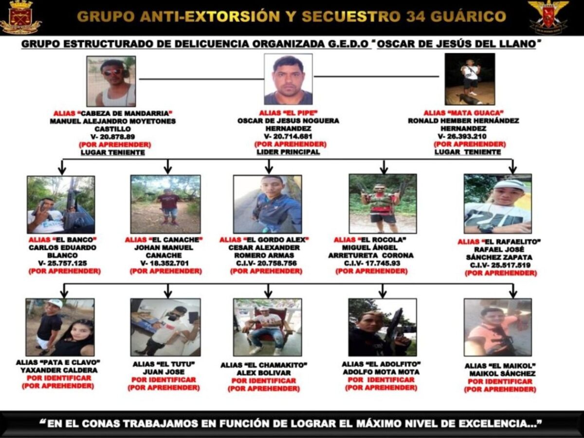 Hit to the Llano Train: alias Mandarria, second in command of the organization, fell in a confrontation in Guárico