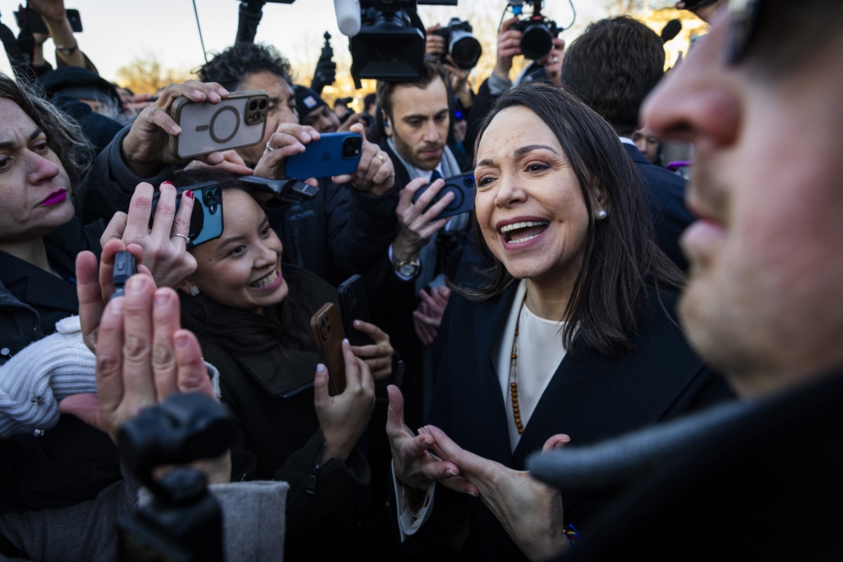 Venezuelan opposition leader Maria Corina Machado meets with US Senators