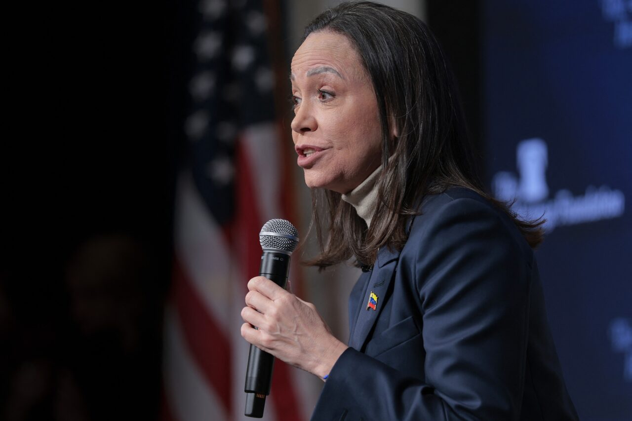 Venezuelan Opposition Leader And Nobel Peace Prize Laureate Maria Corina Machado Holds News Conference In D.C.