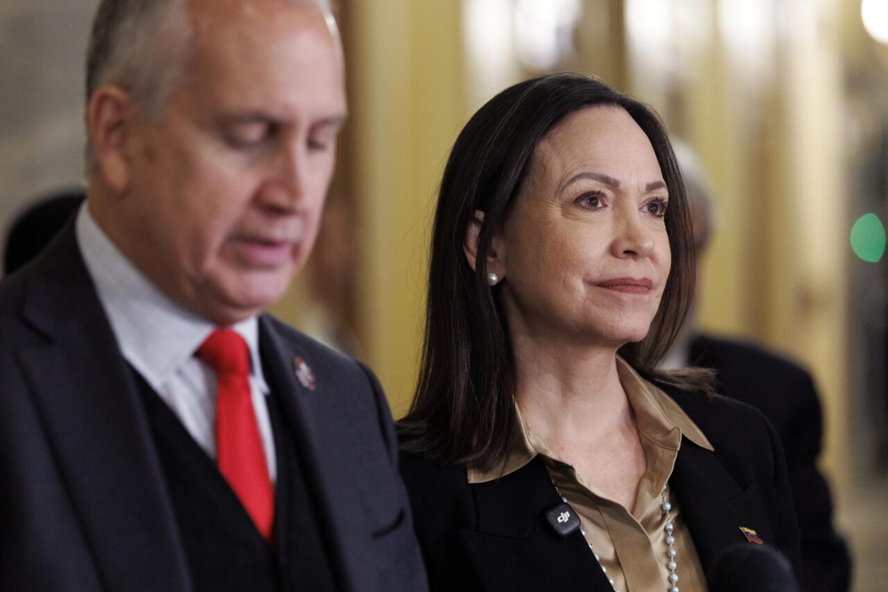 Venezuelan opposition leader Maria Corina Machado meets US Representatives at US Capitol